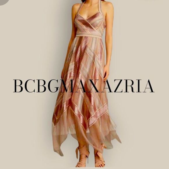 bcbg embroidered handkerchief dress Juliet JT2482SW Long Prom Dress White / 4 main image 1